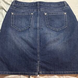 Nine West Dark Blue Denim Skirt